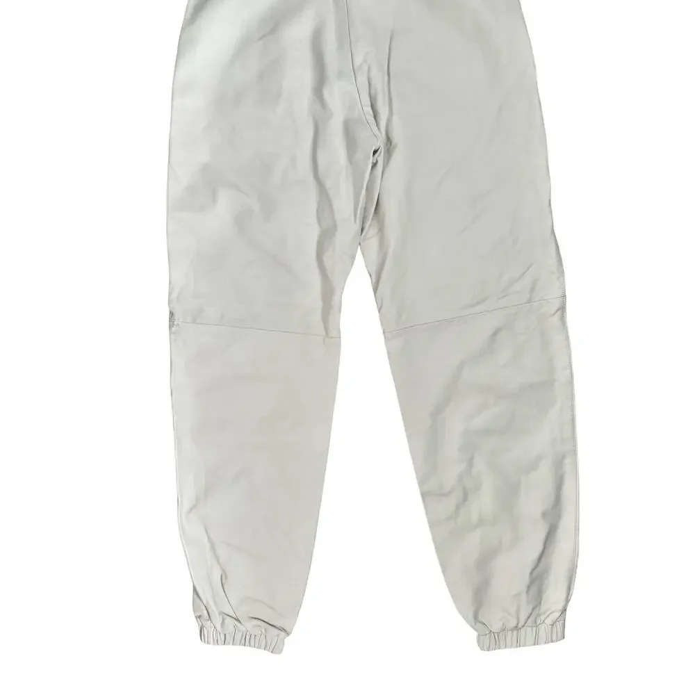 Longchamp White Italian Lamb Leather Pants Tapered Joggers High Rise Pants Sz 36 - Picture 11 of 15